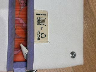 Mini pochette in pelle con anello