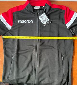 Sudadera Macron Talla S Negra y Roja