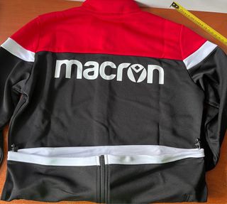 Sudadera Macron Talla S Negra y Roja