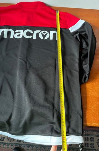 Sudadera Macron Talla S Negra y Roja