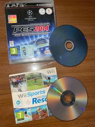 2 Videojuegos PS3 y Wii: PES 2014 y Wii Sports