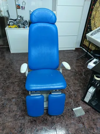 Sillón podología hidráulico azul