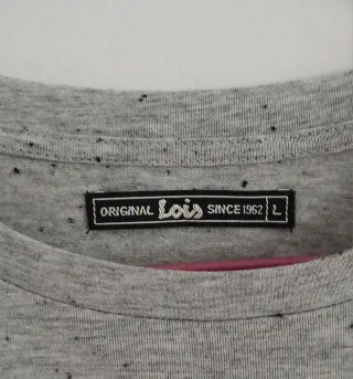 Nuevo LOIS Camiseta gris Talla L