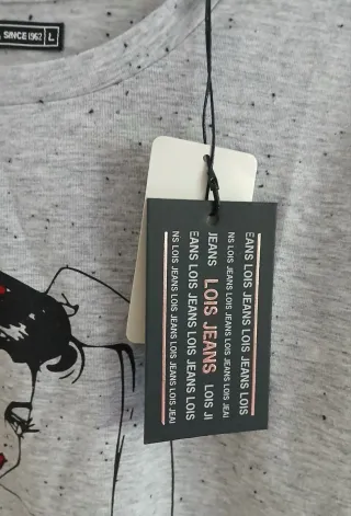 Nuevo LOIS Camiseta gris Talla L