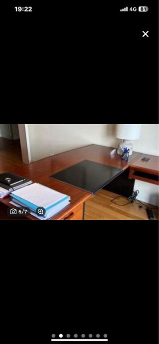 Mesa de despacho de dirección  madera cerezo