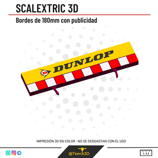 Borde Scalextric 3D Dunlop 180mm
