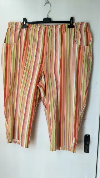 Pantalón de vestir mujer cintura elástica rayas