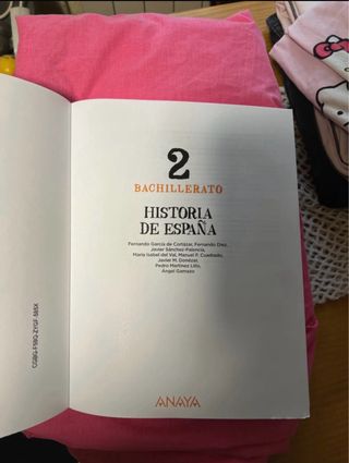 Historia de España de segundo de bachillerato