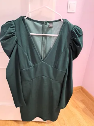 Vestido SHEIN verde escote V