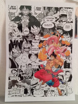 One Piece Luffy lámina impresión.