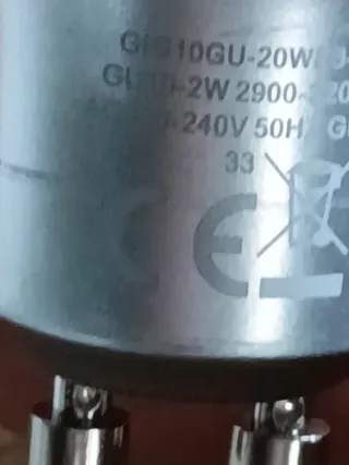 Bombilla LED GU10 Plata y Blanca