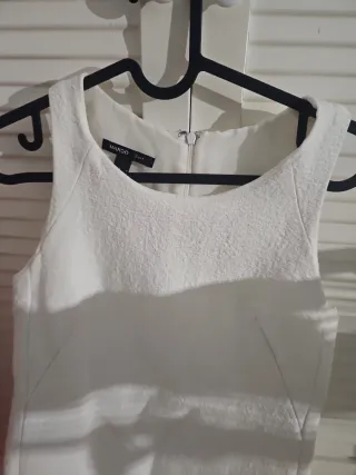 Vestido Mango Blanco Talla XS