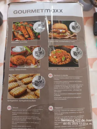 Picadora de carne Gourmtmaxx