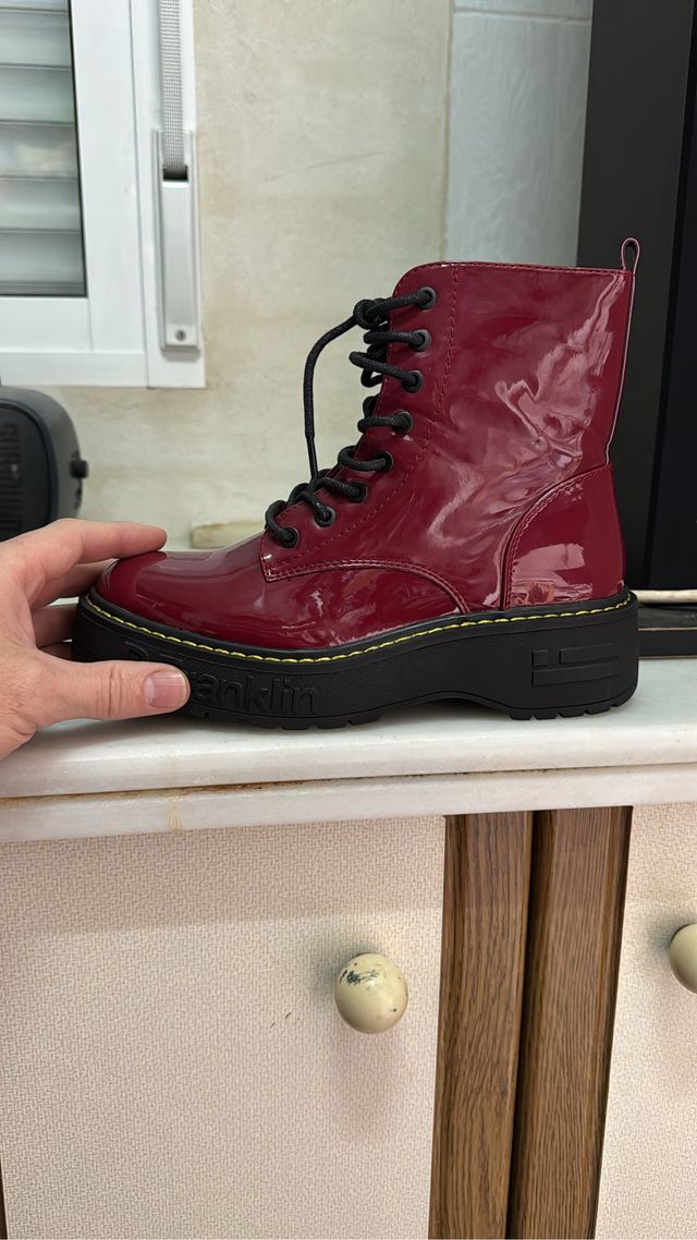 Botas D.Franklin Rojo Charol
