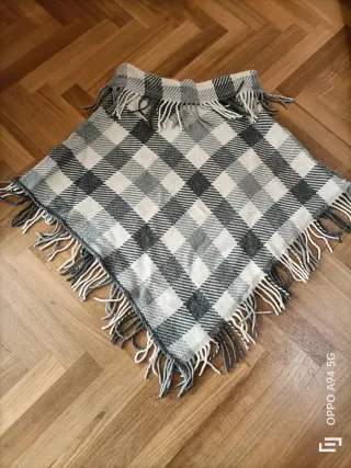 Poncho donna invernale fantasia scozzese
