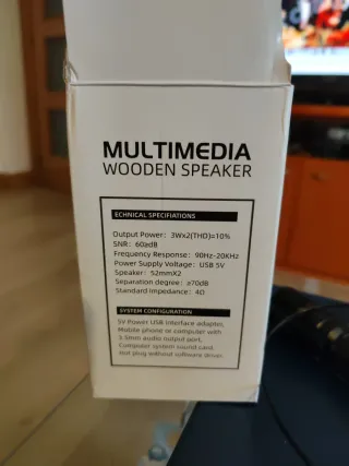 Altavoces LEERFEI Multimedia Madera Nuevos