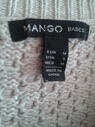 REBAJ como nuevo jersey Mango blanco roto t. M