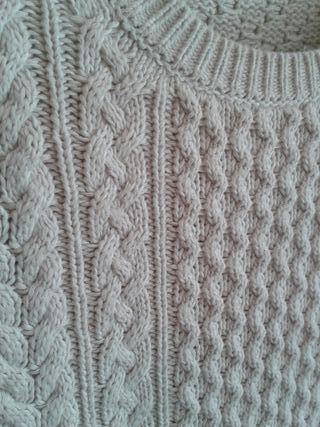 REBAJ como nuevo jersey Mango blanco roto t. M