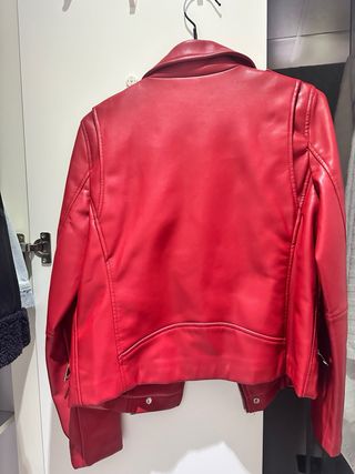 Chaqueta MANGO Roja Cuero