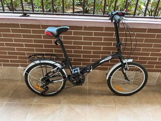 Bicicleta Plegable Urbana Negra