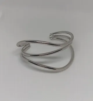 Brazalete rígido Latón Dorado y Plateado