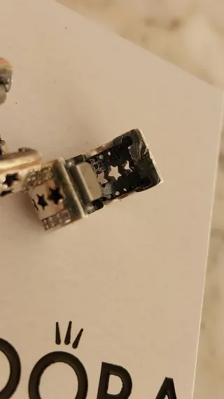 2 Charms Clip Pandora Estrellas Plata.