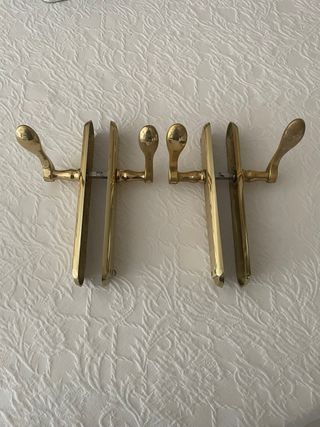 8 Pares Manillas Puerta Doradas