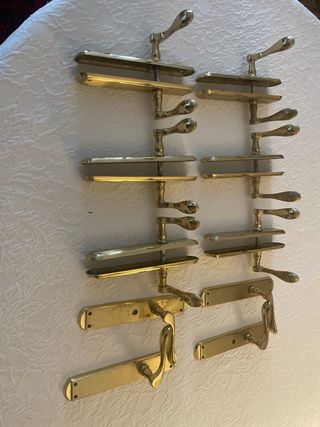 8 Pares Manillas Puerta Doradas