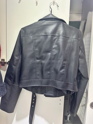 Chaqueta Biker Stradivarius Negra Talla L