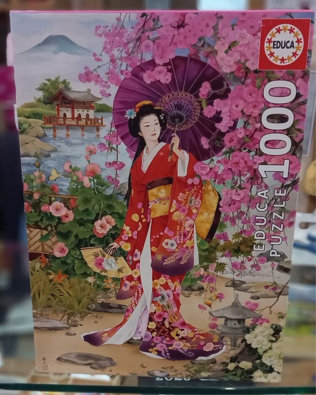 Puzzle Educa 1000 Peças Geisha Flores