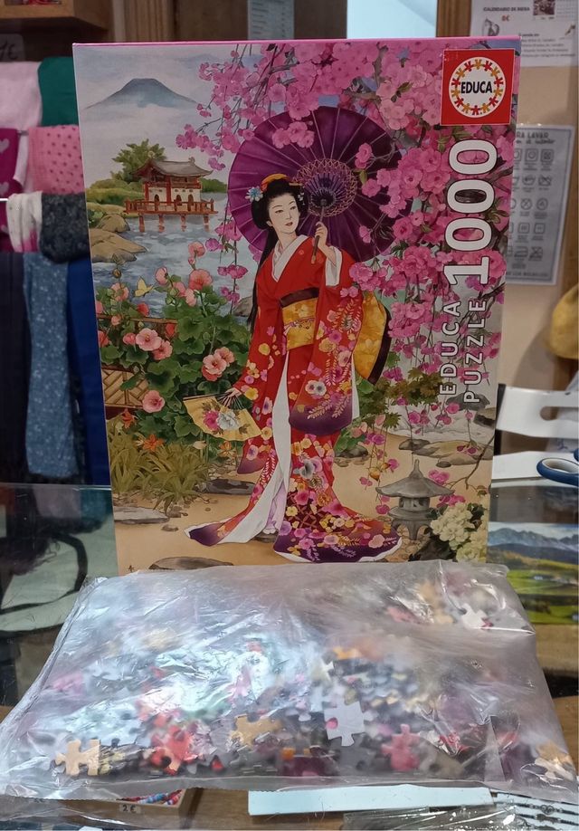 Puzzle Educa 1000 Peças Geisha Flores