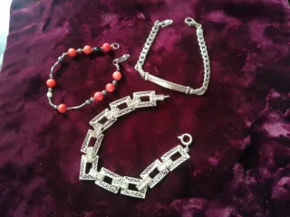 Pulseras Plata Filigrana y Coral