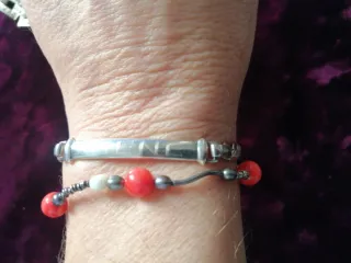 Pulseras Plata Filigrana y Coral