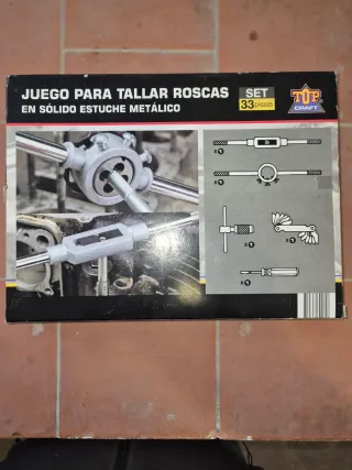 Juego Terrajas Roscas 33 Piezas Estuche Metálico