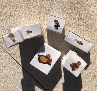 Conjunto decoración mesa navideña.