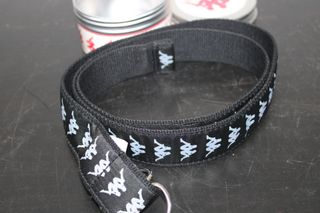 Cintura Kappa 222 Banda Belt 3.5 Black-White 1990