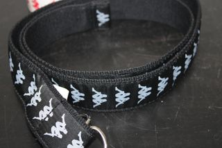 Cintura Kappa 222 Banda Belt 3.5 Black-White 1990