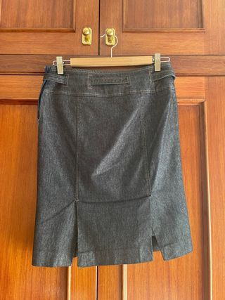 Falda vaquera Zara azul