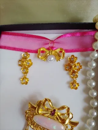 Aderezo Fallera Niña Oro y Perlas