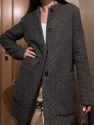 Abrigo lana gris