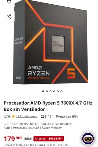 Procesador AMD Ryzen 5 7600X