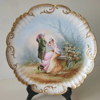 Grande vassoio Limoges in porcellana vintage