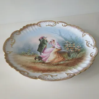 Grande vassoio Limoges in porcellana vintage