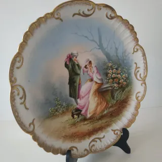 Grande vassoio Limoges in porcellana vintage