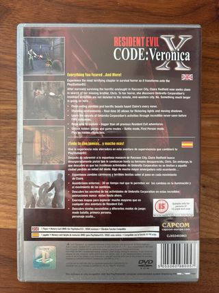 Resident Evil X Code Veronica PS2 Platinum