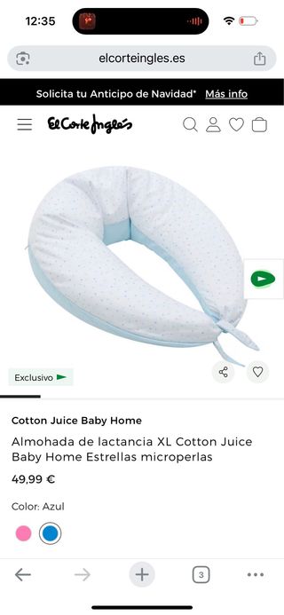 Cojín de lactancia estampado estrellas