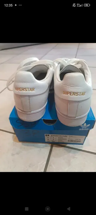 Adidas Superstar Pelle Bianche, inserti oro