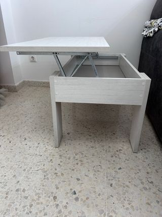 Mesa centro elevable blanco ártico