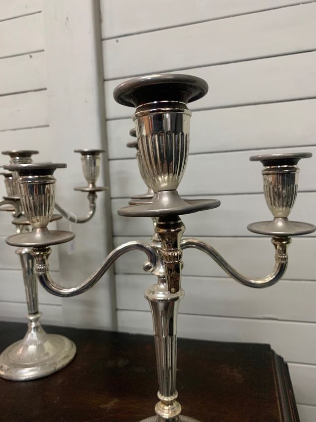 Candelabros vintage para 5 velas, 5 unidades disponíveis