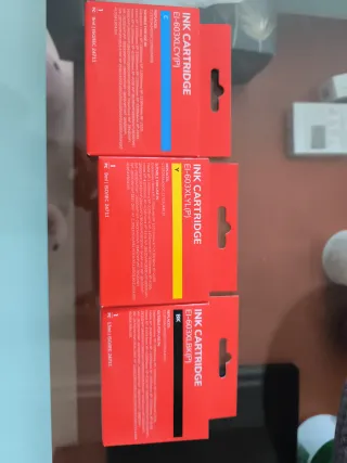 3 Cartuchos Tinta Epson EI-603XL C, Y, BK